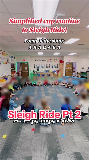 Sleigh Ride Cup Routine: Elementary Music Lesson