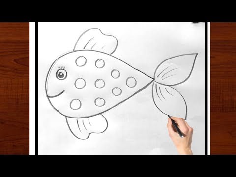 How to draw fish for kids । How to draw fish for beginners | Kids drawing | Kids Video #fish |