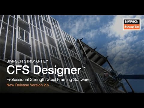 Simpson Strong Tie - CFS Designer - Video Tutorials - Simple Light Gage Shear wall - Day 8