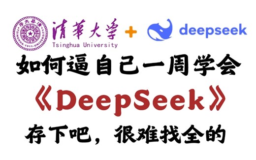 【清华大学】DeepSeek从入门到精通，全程干货无废话！让你少走99%的弯路（三联教学费！白嫖学不会）学完即可就业，拿走不谢，学不会我退出IT圈！