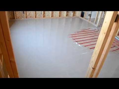 Gyp-Crete Thin slab overpour. Poured over radiant heat pex pipe.