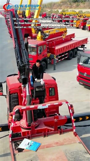 Knuckle Crane Performance for Tilt Tray Flatbed Towing Truck for Road Assistant #emergencyrecovery