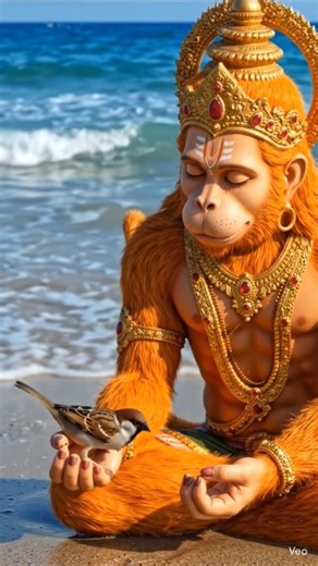 Kya ek nanhi Chidiya Hanuman Ji ko hara degi? 😱 #shorts #pauranikai #hanuman