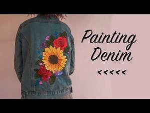 Painting a Denim Jacket - Entire Process Satisfying
