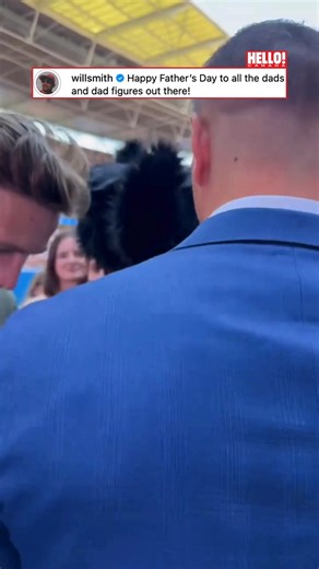#WillSmith brought his son Jaden on stage at Wembley Stadium for a special Father’s Day celebration! 📷: willsmith | HELLO! Canada