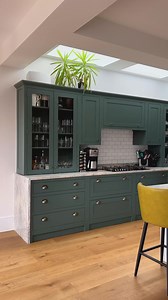 Nothing better than a weekend spent in your brand new Shaker Workshop kitchen! 💚#theshakerworkshop #kitchendesign #kitchen #kitchendecor #kitchenrenovation #kitchenremodel #renovation #kitchenisland #bespoke #handmade #handpainted | The Shaker Workshop Ltd