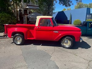 1966 Ford F100 Red Pickup Video 1 Exterior 1