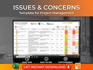 Issues and Concerns Excel Template: Project Management Tracker (instant Download) - Etsy