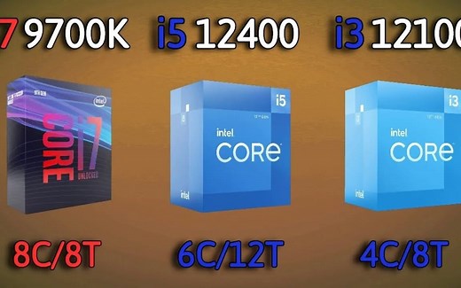 i3 12100 vs i5 12400 vs i7 9700K - Benchmark and test in 6 Games