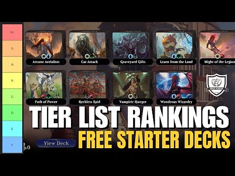 Ranking All 10 Free Decks on MTG Arena for New Players– Tier List for Starter Deck Duels!