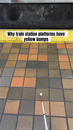 Why Train Station Platforms Have Yellow Bumps #blind #LowVision #OrientationAndMobility | ThinkTank