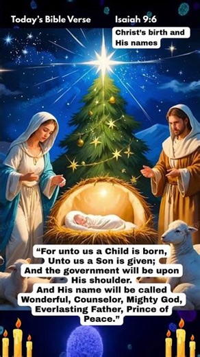 Today’s Bible Verse📖🎚️Christmas season🎄Christ’s Birth🤰Isaiah 9:6 #christmascarol #christmas2025