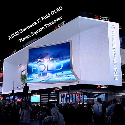 Ready to envision a new reality? 😍 The incredible NEW ASUS #Zenbook17Fold #OLED unfolds in 3D at #TimesSquare! 🔥 Know more: https://in.asus.click/NjodJj #ASUSIndia #ASUSLaunchEvent #NewYork #UnfoldTheNext | ASUS