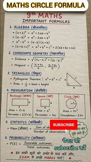 Class 9 Maths All Important Formulas 🔥 | 1 Min Revision 📘 | 100% Exam Questions 💯