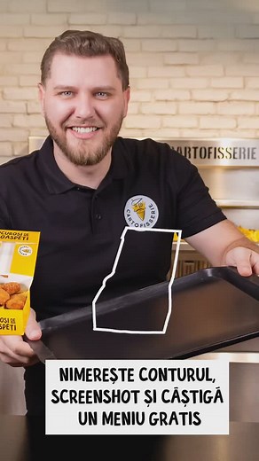 Fă screenshot cu meniul fix în contur și câștigă un meniu din partea noastră!🔥 Sau… măcar încearcă. 😏 #ChallengeAccepted | Cartofisserie