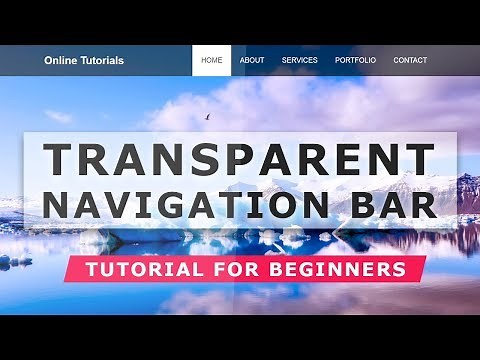 How to Create Transparent Navigation Bar with Cool Hover Effects - Html CSS tutorial For Beginners