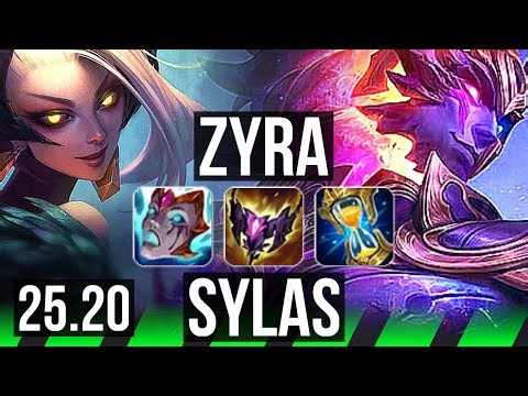 ZYRA vs SYLAS (JGL) | 8/0/6, Legendary | KR Challenger | 25.20