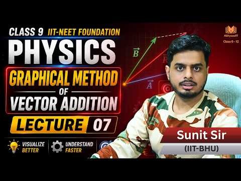 Class 9 IIT-NEET Foundation– Graphical Method of Vector Addition | Lecture 07 | Sunit Sir (IIT BHU)