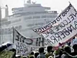 Canberra Returns From Falklands War