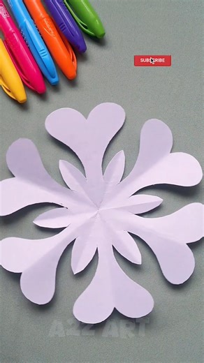 how to make easy and beautiful paper Snowflake #diy #papercrafts #shorts #yt #snowflake #craft