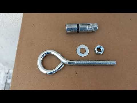 How to install an expander (expansive) anchor with an eyebolt.