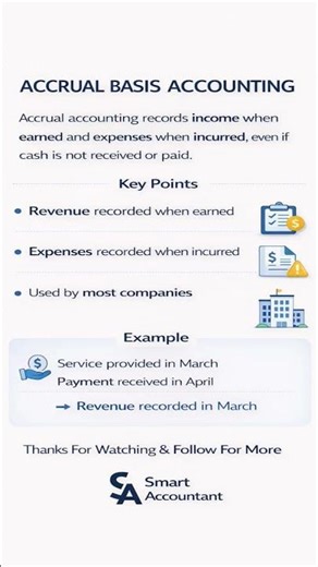 What is Accrual Basis Accounting.? #smartaccountant
