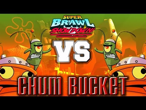Plankton vs Plankton II | Super Brawl Showdown v0.3.1a Full Match Gameplay
