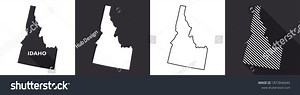 State Idaho Map Idaho United States Stock Vector (Royalty Free) 1872846643 | Shutterstock