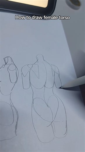 How to draw a female torso