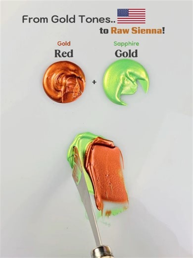 Mini Art Zone on Instagram: "How to make Raw Sienna Color Mixing 😍🎨 #colormixing #paintmixing #painting #satisfying"