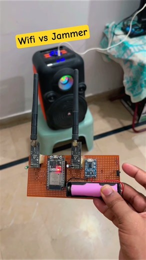 ⚠️ Think Bluetooth is Secure? ESP32 + NRF24 Hack Demo 🤯 | Wireless Interference Explained #shorts
