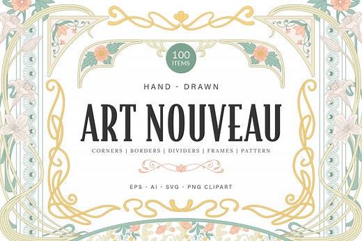 Art Nouveau Collection, an Object Graphic by DesignerCandies