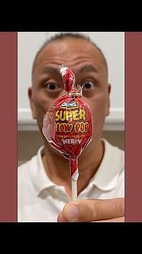 👂 ASMR CHARMS SUPER BLOW POP LOLLIPOP GUM FILLED CANDY CHERRY FLAVOR EATING SOUNDS👂 ORIGINAL LENGTH👂