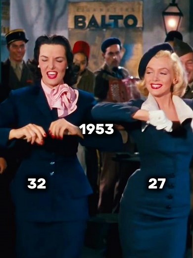 Marilyn Monroe (1926–1962) and Jane Russell (1921–2011) — 1953 Moment