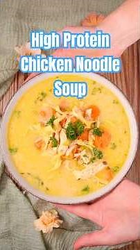 Creamy High-Protein Chicken Noodle Soup Recipe Made Easy in 30 Minutes #shorts