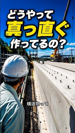 構造物、どうやって真っ直ぐ作ってるの？実は○○で測っています。#土木#建設業#測量#現場仕事#レベル#トランシット#インフラ#工事#雑学#豆知識#ショート動画#youtubeショート