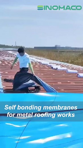 Self adhesive bituminous membrane for metal roofing works | Sinomaco waterproofing materials