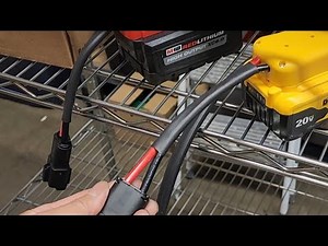 Dewalt and milwaukee battery jumper cable set