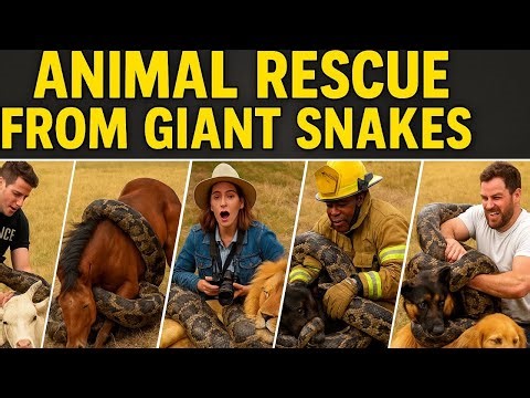 Top 5 Animal Rescues From Giant Snakes Videos | Real-Life Wildlife Emergency Compilation