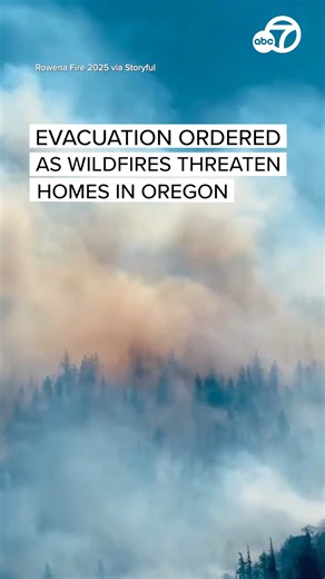 8K views · 96 reactions | A fast-moving wildfire in northern Oregon threatened homes in Wasco County on June 12, as local officials issued an evacuation order for residents. The Rowena Fire spread quickly, burning 3,500 acres with zero percent containment, according to the Oregon State Fire Marshal. https://abc7news.com/6378362/ | ABC7 News | Facebook