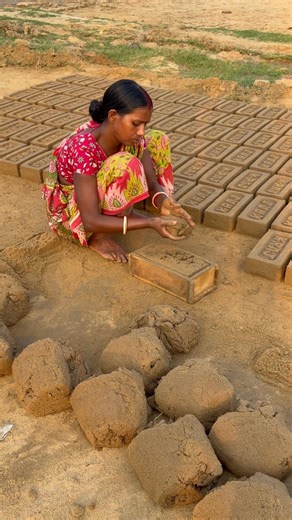 Traditional Brick Making 🧱 | Hardworking Village Workers 💪#brickmaking #villagelife
