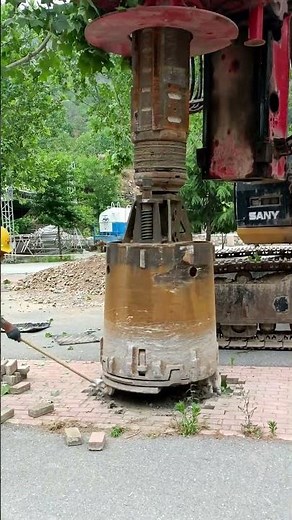 road drilling process for pilling work