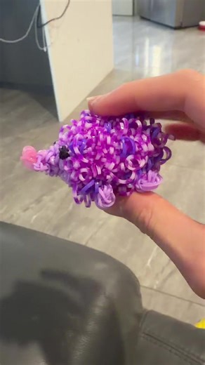 Is it cute? 🦔 #rainbowloom #loomband #loomigurumi #smallbusiness #fyp