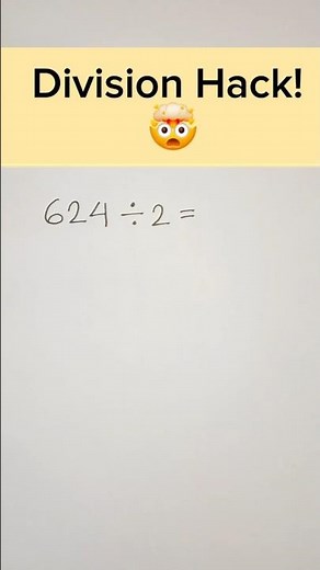 Divide Any Number by 2 Instantly! Division Hack #education #mathtricks #math