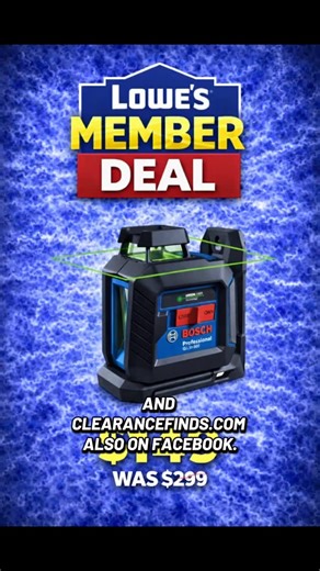 ClearanceFinds | BOSCH GLL50-40G Laser Level for just $149! Great Price! 🔗 BIO #boschtools #laserlevel #tooldeals #tools #lowespartner | Instagram