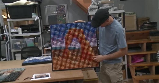 The Keyboard Artist: How a Utah man transforms forgotten keys into colorful works of art
