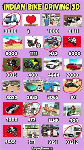 Indian Bikes Driving 3D 🔥 All Cheat Codes 2026 | 100% Working 😱