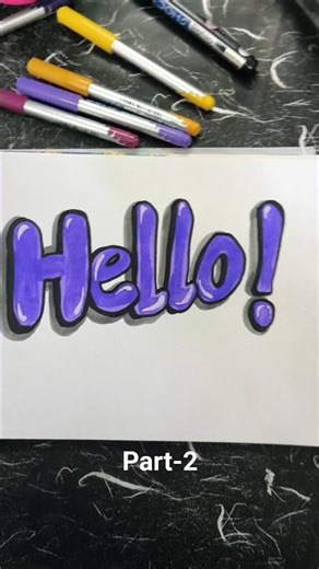 Turning a simple “Hello” into cute & quirky lettering ✨ | Hand Lettering Aesthetic | Part-2