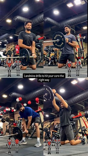 Ujjwal on Instagram: "Landmine drills train your core through movement, not isolation. Anti rotation, bracing, and force transfer happen together, just like real life tasks. This builds core strength that protects the spine and improves total body performance. Train the core to stabilize, rotate, and resist. That is the right way. #landminetraining #corestrength #functionaltraining #antirotation #movementbasedtraining"