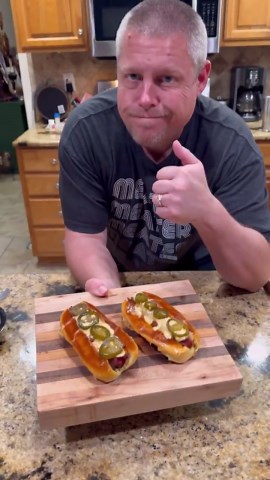 Bacon Wrapped Pepper Jack Cheese Stuffed Hotdogs!